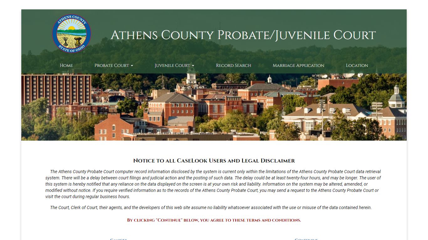 Athens County Probate Court - Record Search