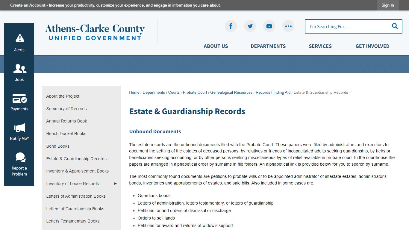 Estate & Guardianship Records | Athens-Clarke County, GA ...